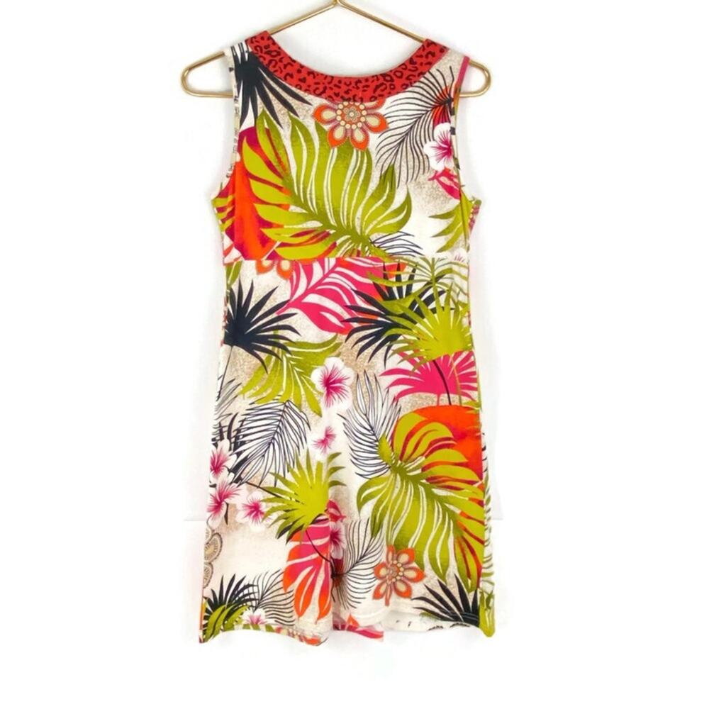 Joyous & Free Tropical Floral Print Sleeveless‎ Mini Dress Women's Size S - Picture 4 of 8